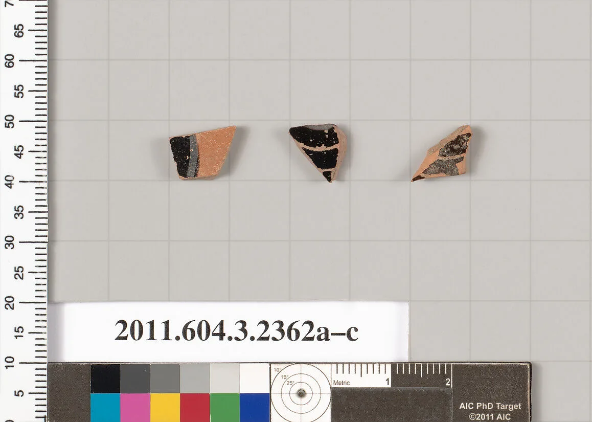 Terracotta fragments of kylikes: eye-cups (drinking cups) — Unknown