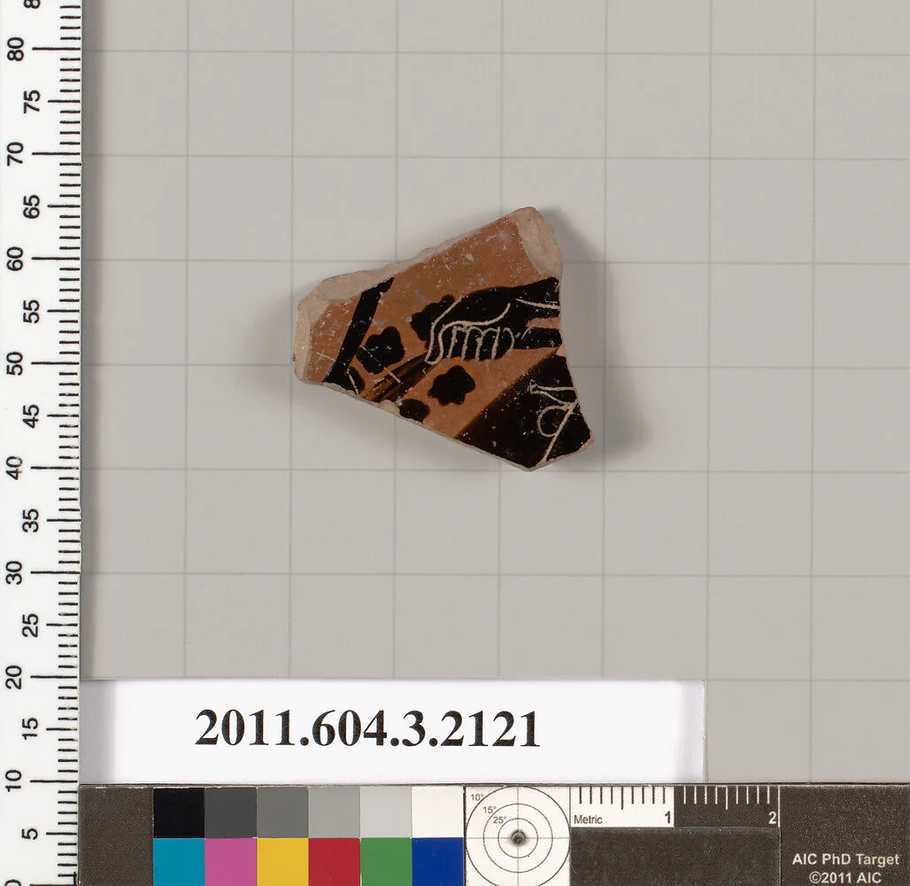 Terracotta fragment of a kylix (drinking cup) — Unknown