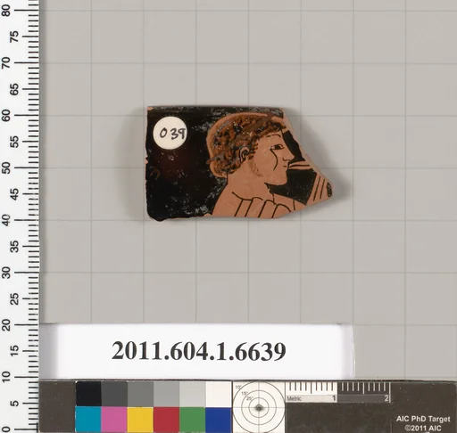 Terracotta rim fragment of a kylix (drinking cup)