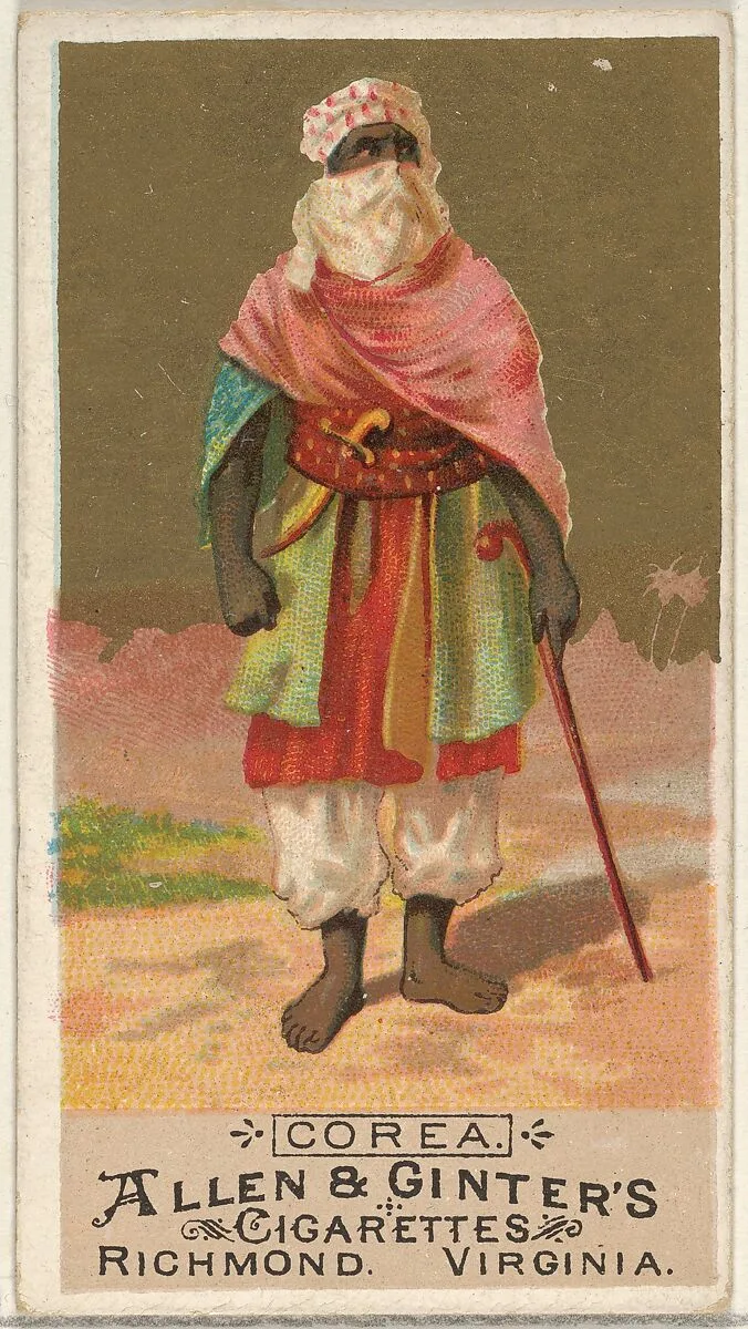 Korea, from the Natives in Costume series (N16) for Allen & Ginter Cigarettes Brands — Allen & Ginter