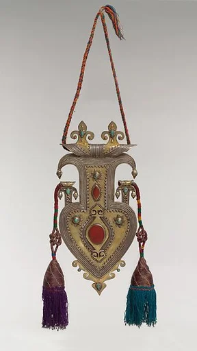 Cordiform Pendant with Tassles
