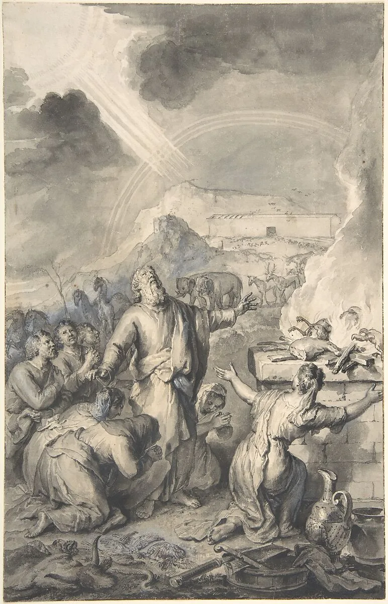 The Sacrifice of Noah — Gerard Hoet