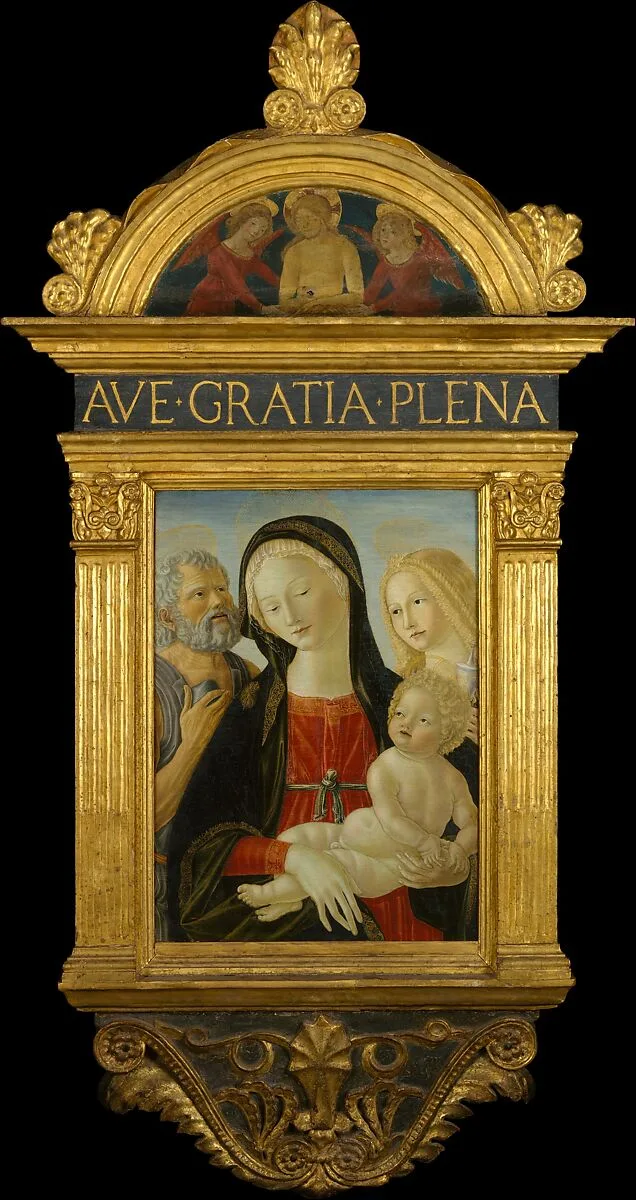 Madonna and Child with Saints Jerome and Mary Magdalen — Neroccio de' Landi