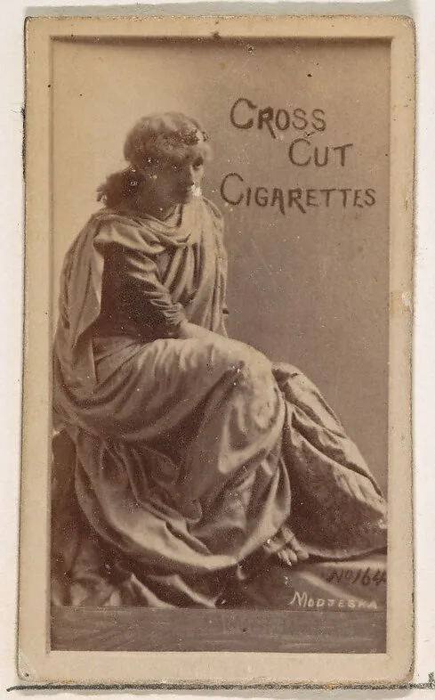 Card Number 164, Modjeska, from the Actors and Actresses series (N145-1) issued by Duke Sons & Co. to promote Cross Cut Cigarettes — W. Duke, Sons & Co.