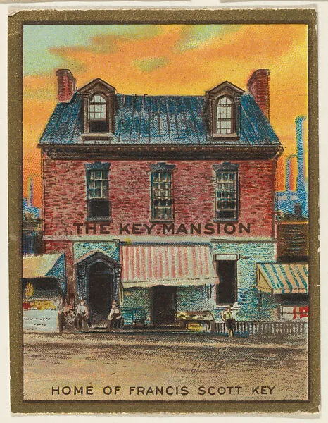 Home of Francis Scott Key, from the "Historic Homes" series (T69), issued with Helmar Cigarettes by S. Anargyros Tobacco Company — S. Anargyros Tobacco Company