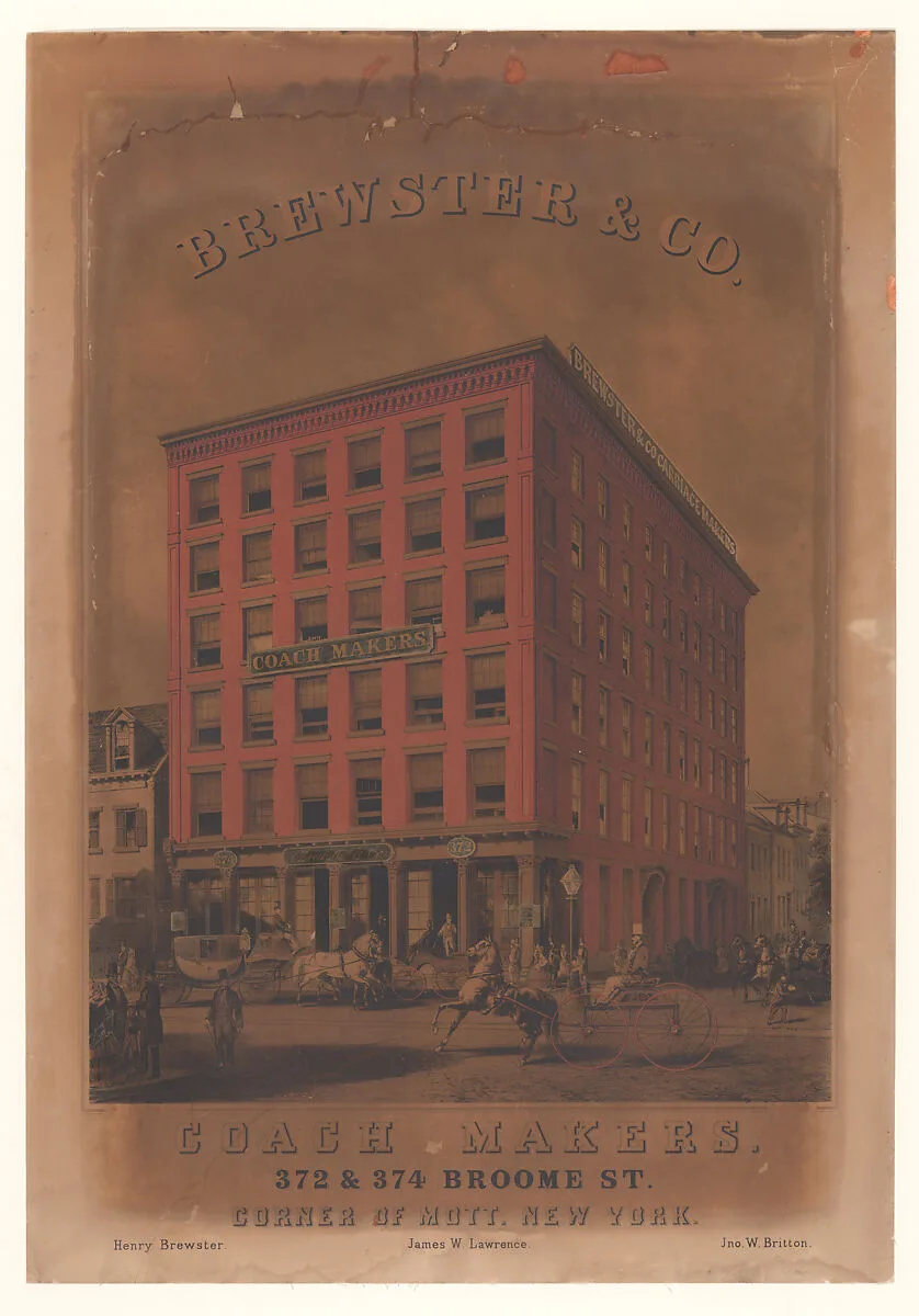 Brewster & Co. Coach Makers, 372 & 374 Broome St. — Charles Parsons|Endicott & Co.