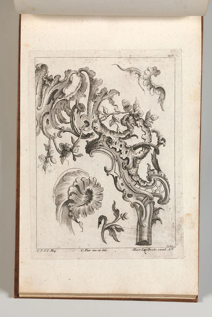 Various Designs for Rocaille Ornaments, Plate 3 from an Untitled Series of Rocaille Ornaments for Frames — Carl Pier|Martin Engelbrecht|Jacob Gottlieb Thelot