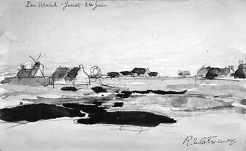 Study for the painting "The Windmill of Penmarch, Northern France" — Roger de la Fresnaye