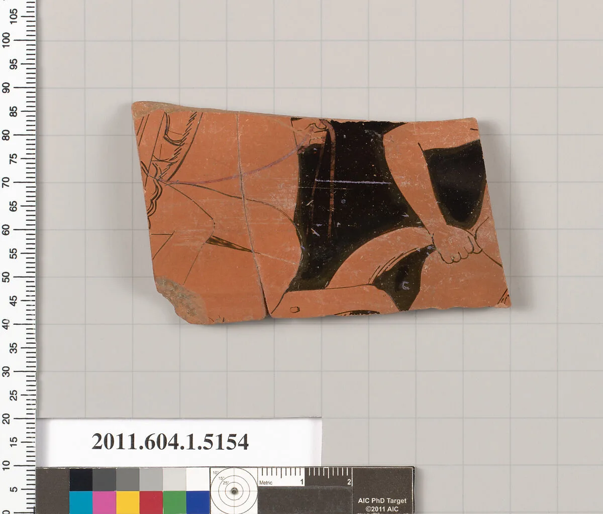 Terracotta fragment of a kylix (drinking cup) — Unknown