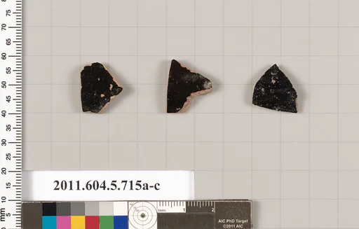 Terracotta fragments of kylikes (drinking cups)