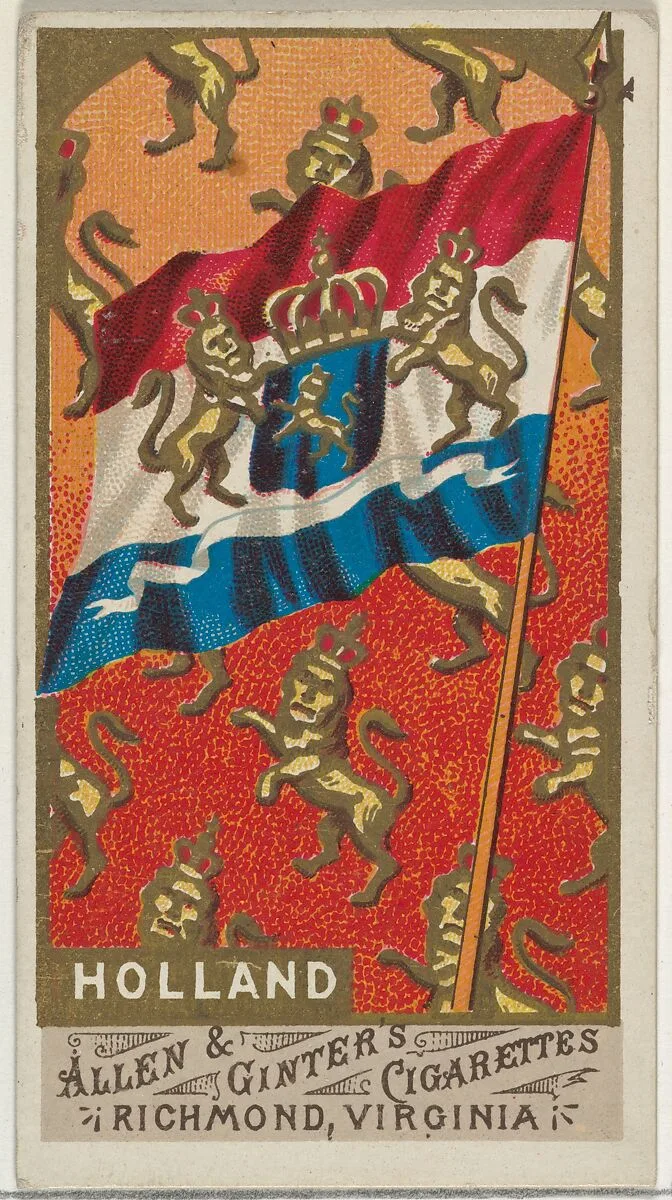 Holland, from Flags of All Nations, Series 1 (N9) for Allen & Ginter Cigarettes Brands — Allen & Ginter