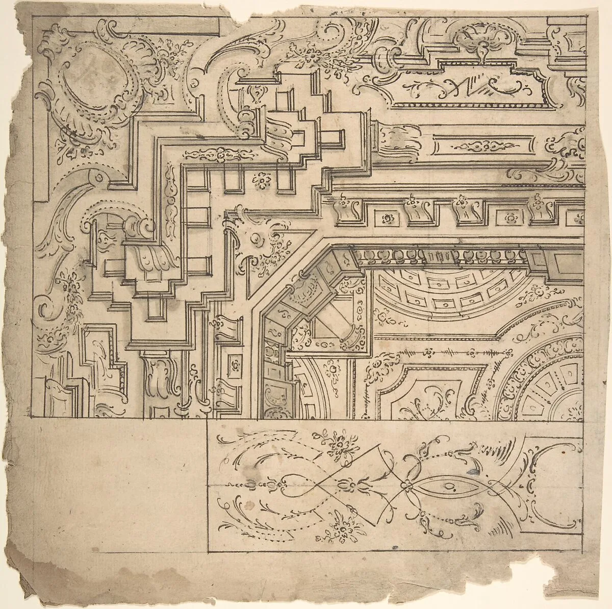 Architectural Drawing — Giovanni Larciani ("Master of the Kress Landscapes")