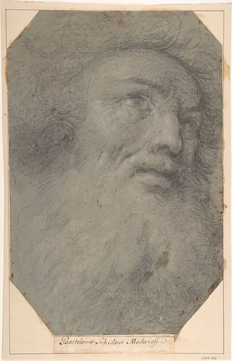 Head of a Bearded Man, Looking up to the Right