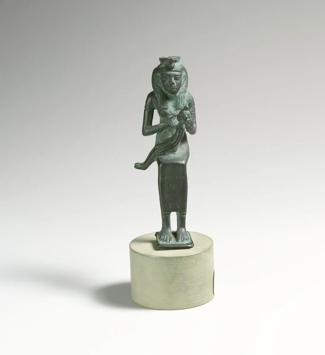 Bronze statuette of Isis with infant Horus — Unknown