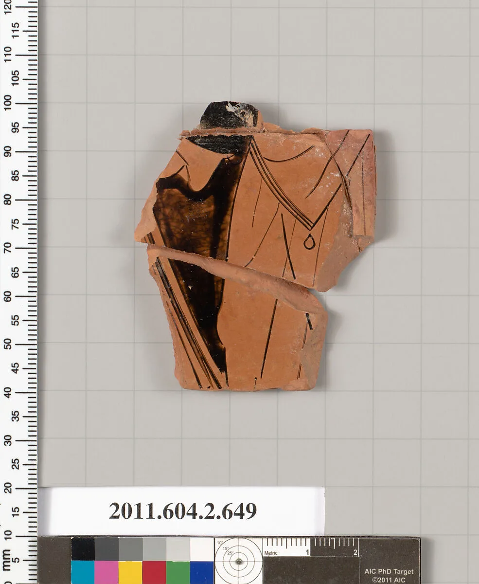 Terracotta fragment of a column-krater (bowl for mixing wine and water) — Unknown