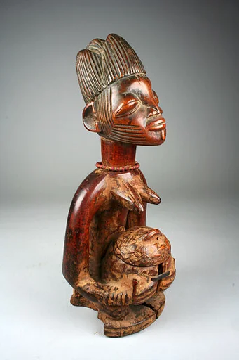 Sango Shrine Figure: Kneeling Female with Bowl