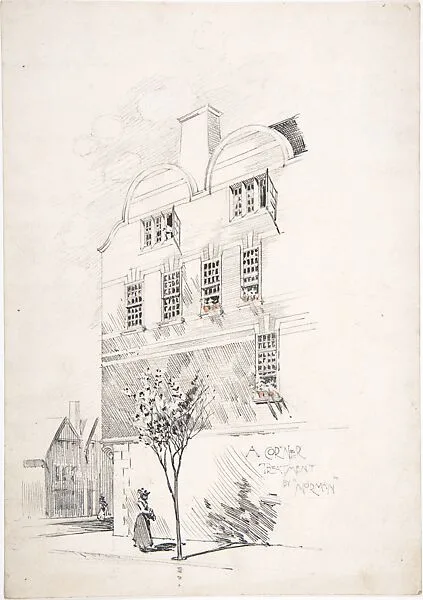 Sketch for an architectural magazine — Anonymous, British, late 19th to early 20th century