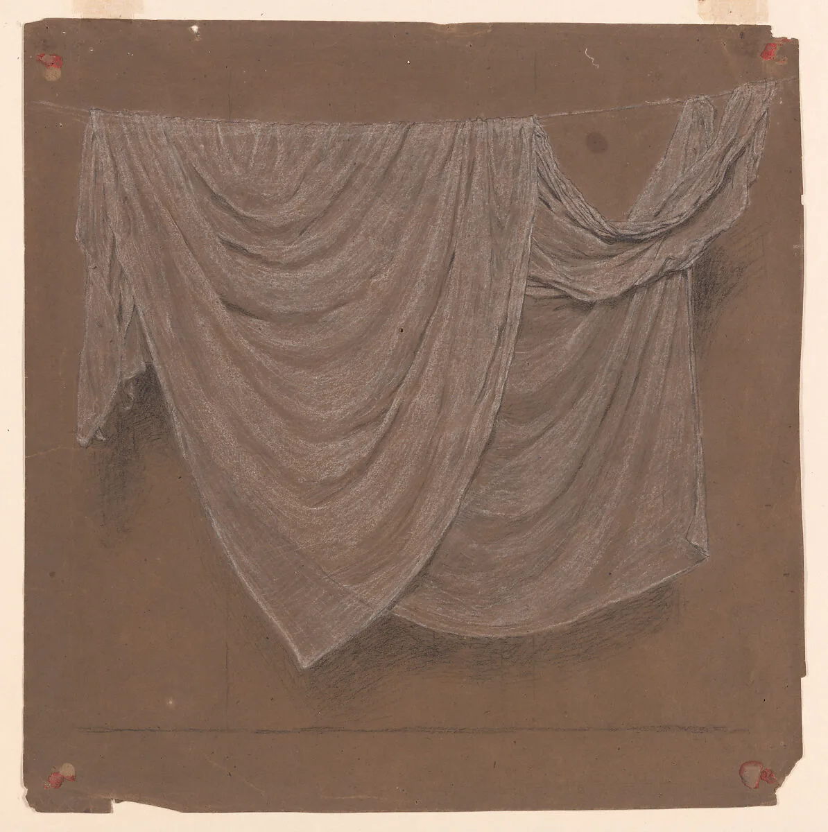 Drapery Study for "Battledore" (recto); Two Women (verso) — Albert Joseph Moore