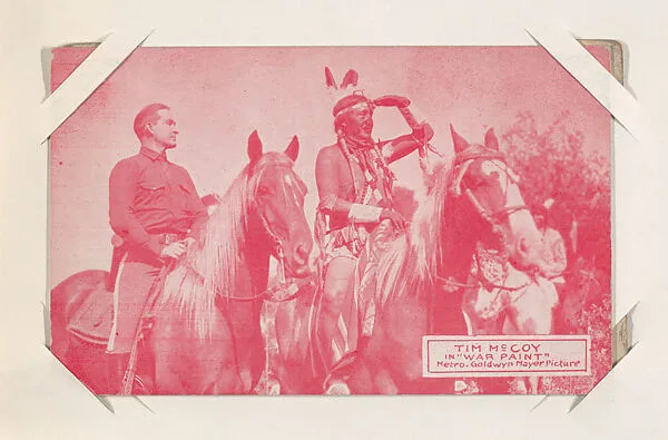 Tim McCoy in "War Paint" from Western Stars or Scenes Exhibit Cards series (W412) — Unknown
