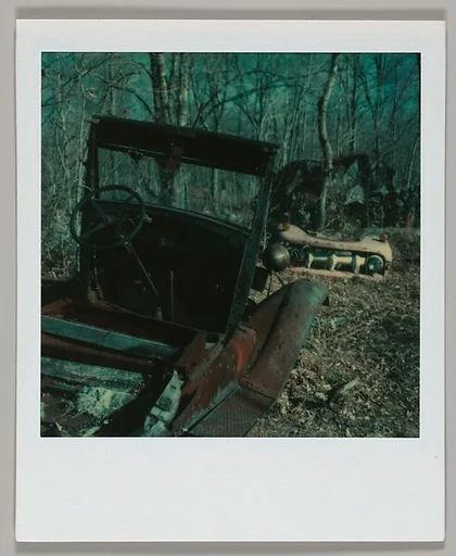 [Junked Automobile Skeleton and Truck Grill, Connecticut]