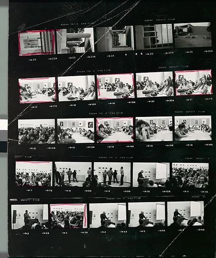 [25 Interior and Exterior Views of Walker Evans's Exhibition and Lecture by Unidentified Man]
