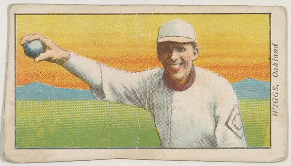 Wiggs, Oakland, from the "Obak Baseball Players" set (T212), issued by the American Tobacco Company to promote Obak Mouthpiece Cigarettes — American Tobacco Company