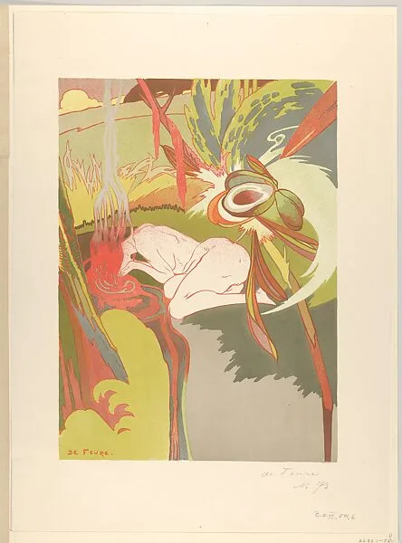 The Source of Evil (La Source du Mal) (Evil Spring / Deadly Woman), from "L'Estampe originale" — Georges de Feure|André Marty