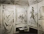 Decorative panels for a room (1-27); small model of room assembled (28) — Marcel Vertès