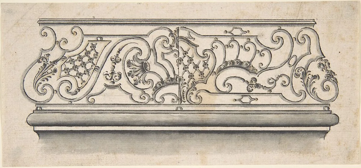 Designs for iron work balcony — Unknown