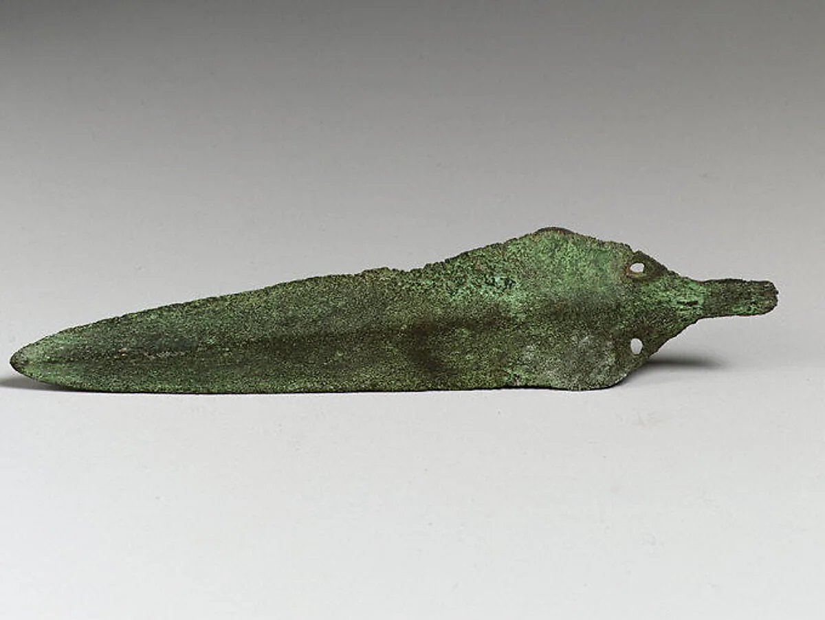Copper alloy dagger blade — Unknown