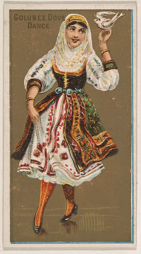 Golubez Dove Dance, from National Dances (N225, Type 1) issued by Kinney Bros. — Kinney Brothers Tobacco Company