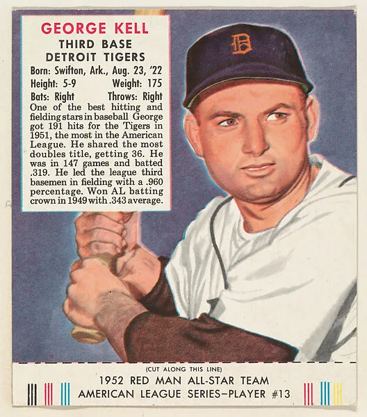 George Kell, from the Red Man All-Star Team series (T232), issued by Red Man Chewing Tobacco — Red Man Chewing Tobacco