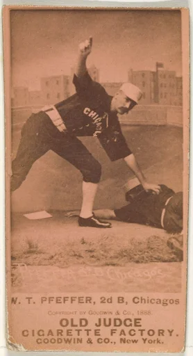Fred "Dandelion" Pfeffer, 2nd Base, Chicago, from the Old Judge series (N172) for Old Judge Cigarettes