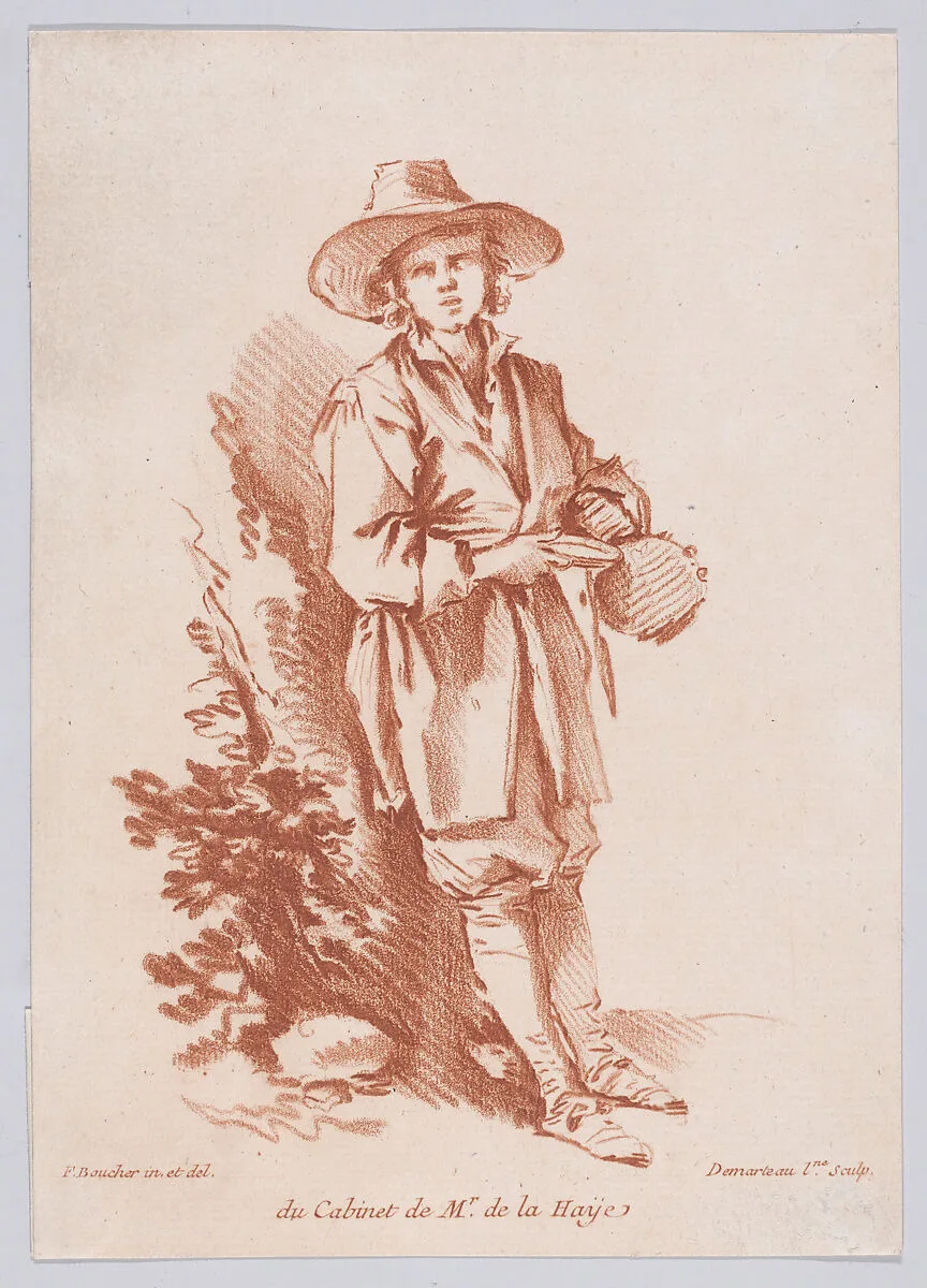Petit paysan au tambourin — Gilles Demarteau|François Boucher