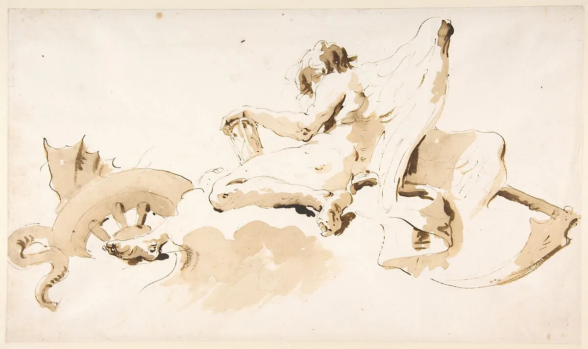 Seated Figure of Time — Giovanni Battista Tiepolo