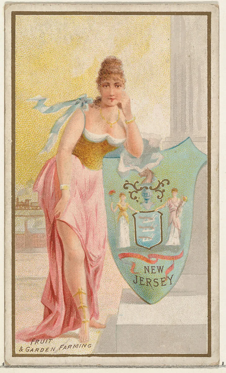 New Jersey, from the Industries of States series (N117) issued by Duke Sons & Co. to promote Honest Long Cut Tobacco — W. Duke, Sons & Co.