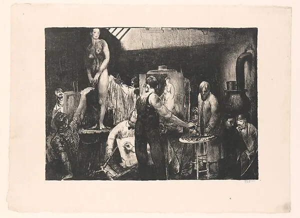 The Life Class, Second Stone — George Bellows|George Bellows