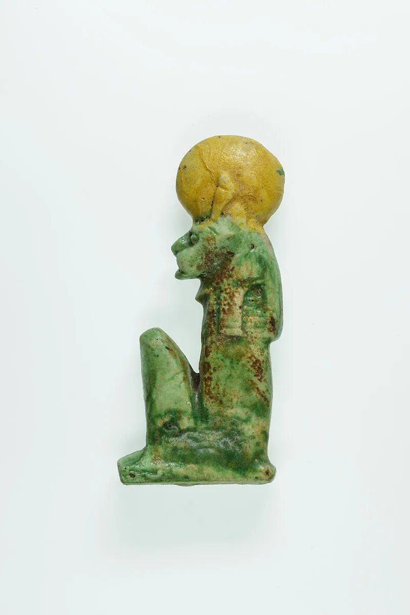 Inlay of a seated lion-headed goddess — Unknown