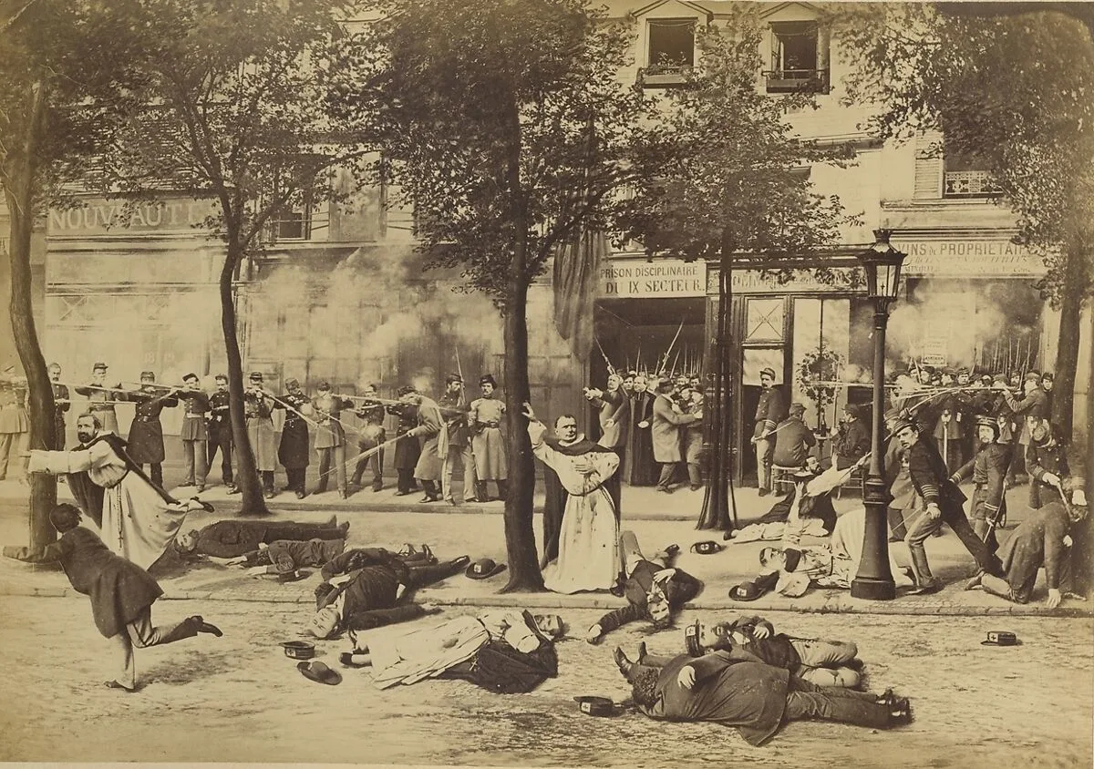 Massacre des dominicains d'Arcueil, route d'Italie no. 38, le 25 mai 1871, à 4 heures et demie — Ernest Eugène Appert