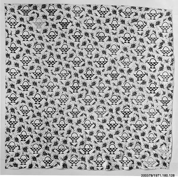 Quilt, Basket pattern — Unknown