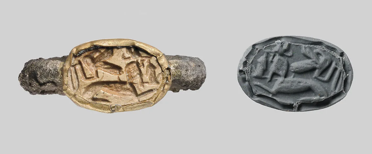 Ring with scarab — Unknown