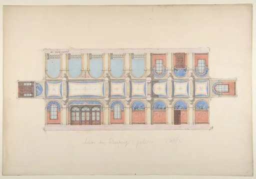 Plan and Elevation of Gallery, Deepdene, Dorking, Surrey