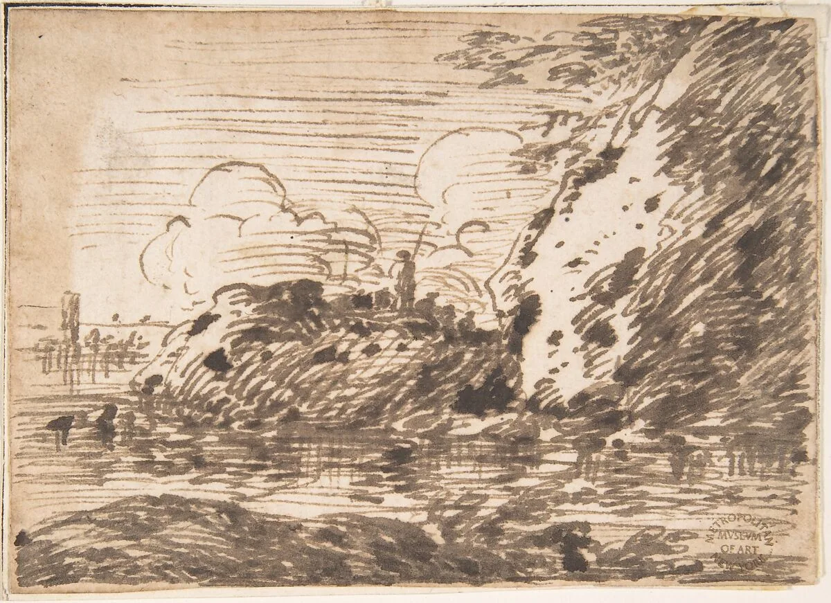 Landscape — Anonymous, Italian, Roman-Bolognese, 17th century