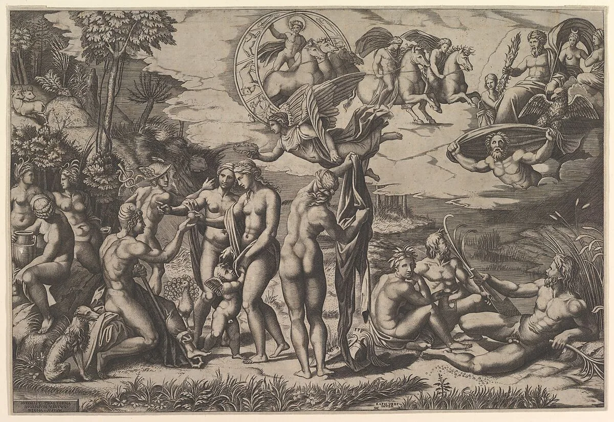 The Judgment of Paris — Marco Dente|Marcantonio Raimondi|Raphael (Raffaello Sanzio or Santi)