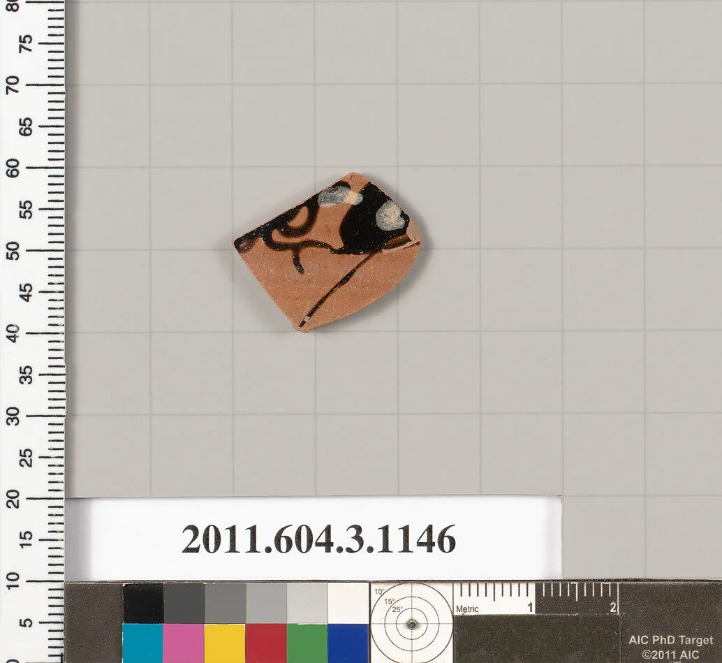 Terracotta fragment of a mastoid (drinking cup with narrow base) or a kyathos (cup-shaped ladle) — Unknown