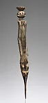 Iron-shod columnar single-figure statue