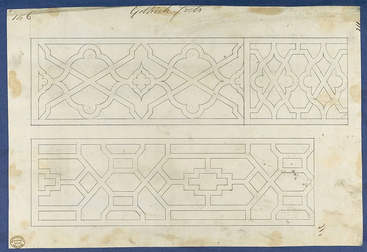 Gothic Frets, from Chippendale Drawings, Vol. II — Thomas Chippendale