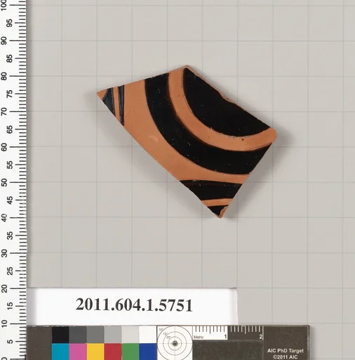 Terracotta rim fragment of a kylix: eye-cup (drinking cup)