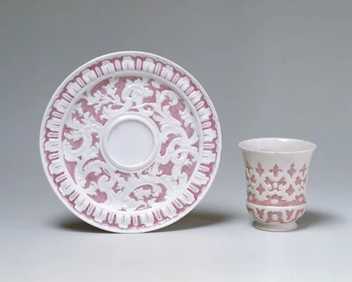 Beaker and saucer