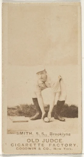 G. Smith, Shortstop, Brooklyn Bridegrooms, from the Old Judge series (N172) for Old Judge Cigarettes